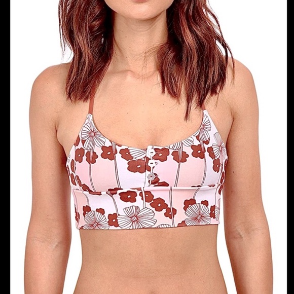 NWT LOLLI Button Down Halter Dream Lover Swim Top, Daisy Print, Small - Picture 7 of 12